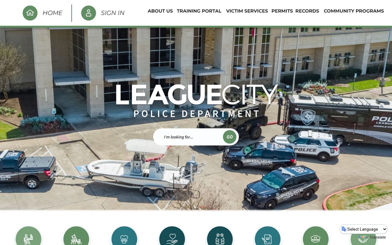 League City Police Department website for League City recent bookings and arrest information