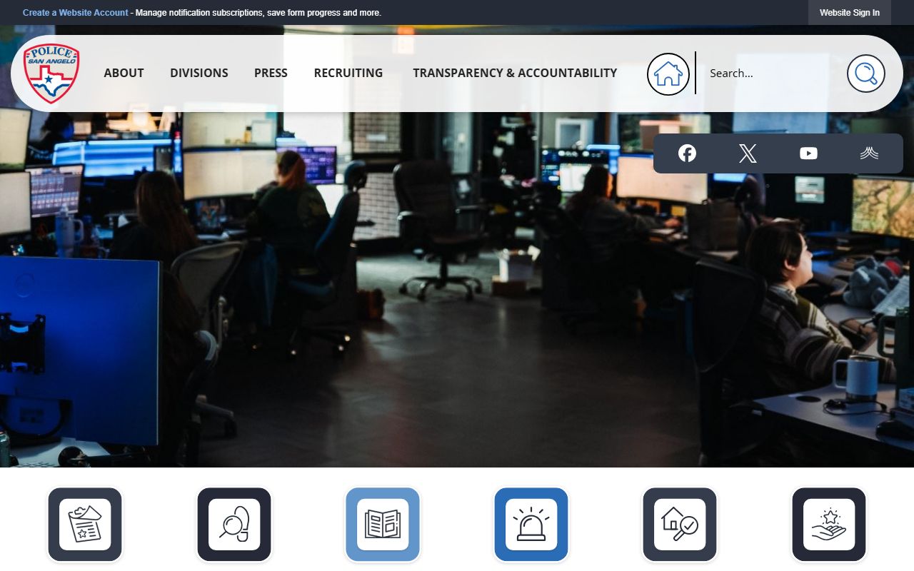 San Angelo Police Department website for San Angelo recent bookings information
