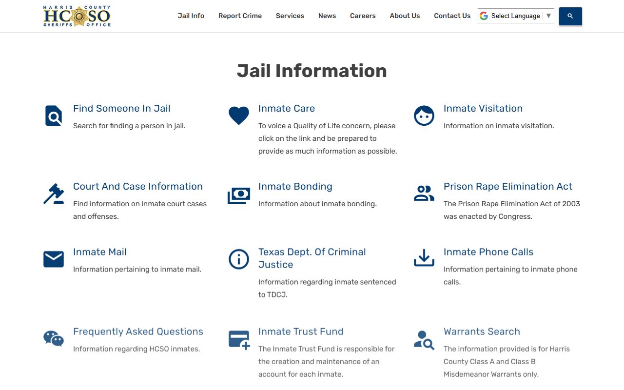 Harris County recent bookings inmate information search portal
