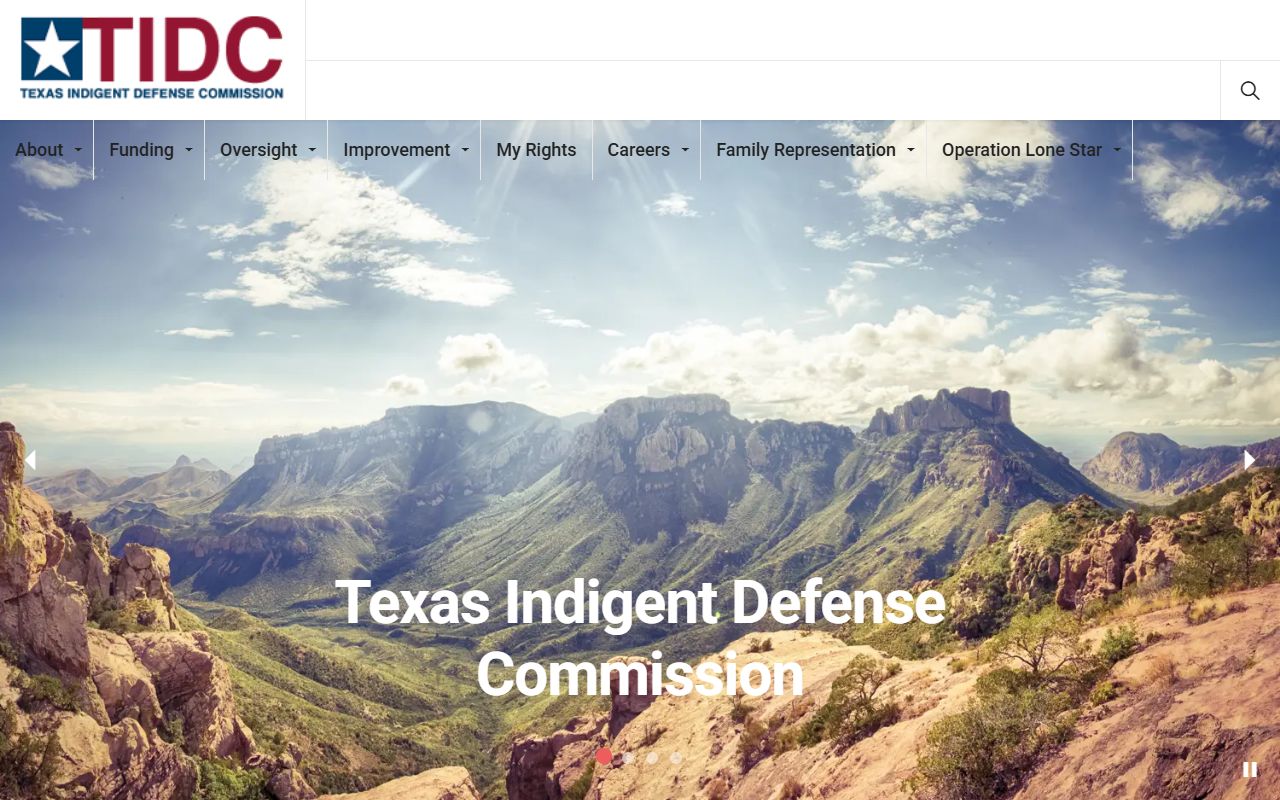 Texas Indigent Defense Commission recent bookings legal aid
